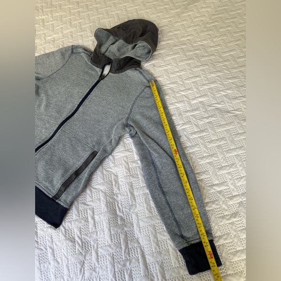 Lululemon Athletica Lulu Blue Zip-Up Hoodie Sweatshirt Men Medium Activewear - Picture 3 of 11